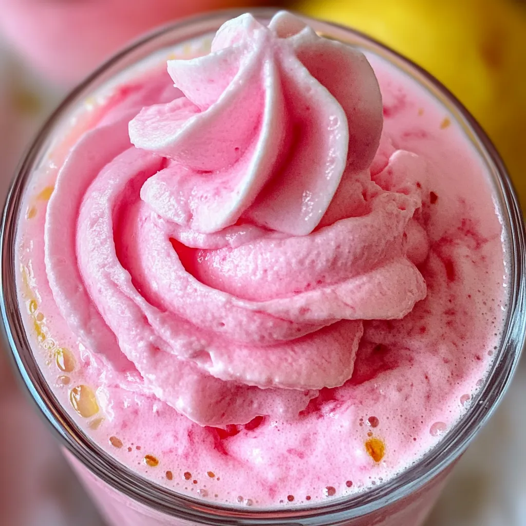 Refreshing Whipped Pink Lemonade Delight with Summer Berry Infusion